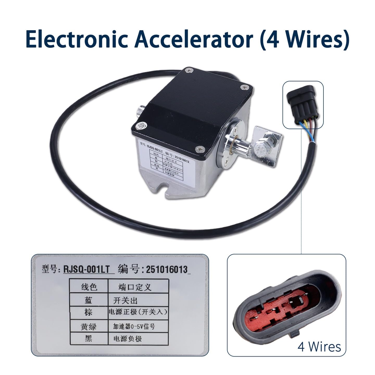 Golf Cart Accessories Vehicle Parts LvTong 4-Wire Electronic Accelerator Pedal