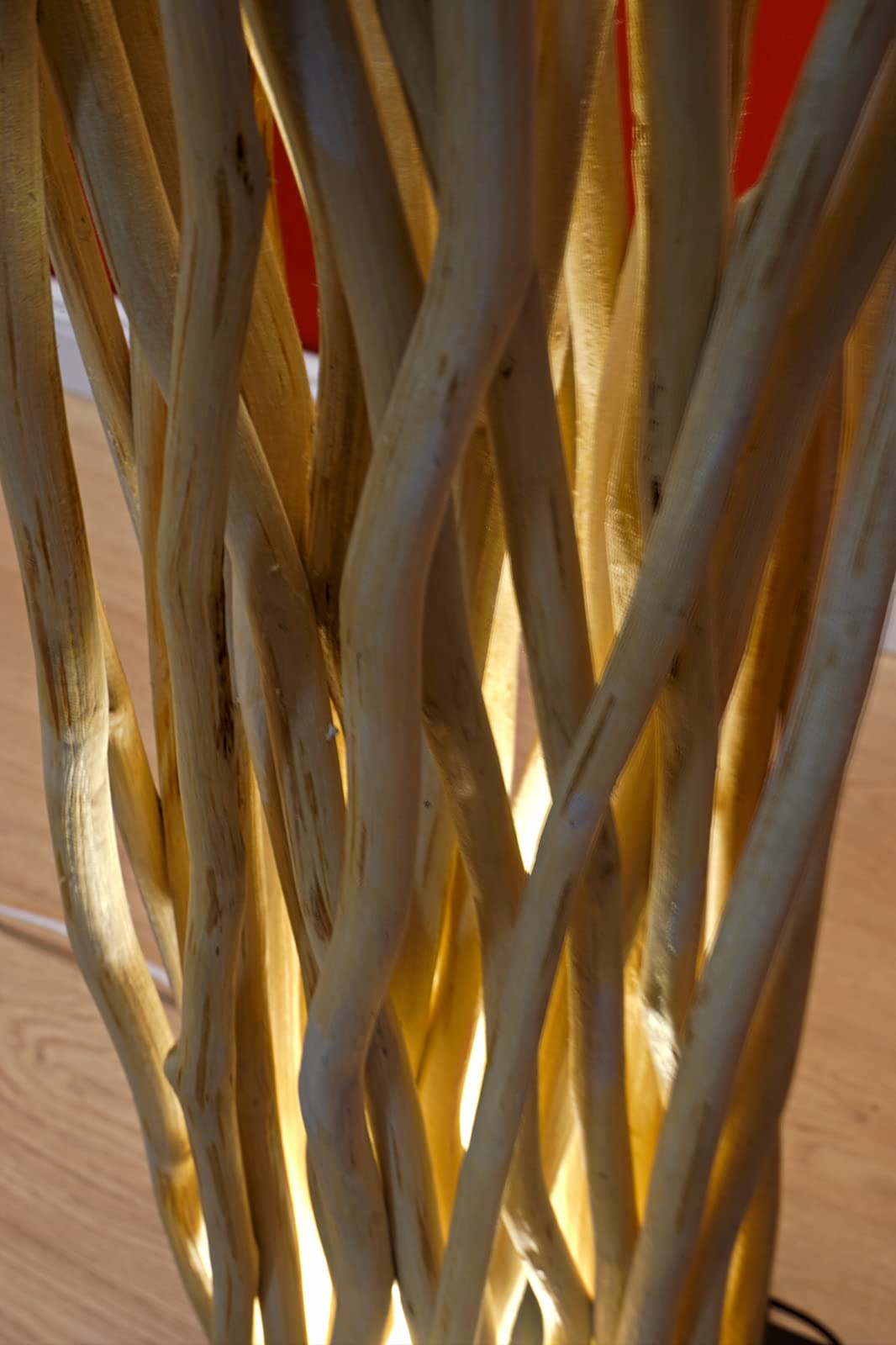 Kinaree Treibholz Stehlampe SAMUI II – Holzlampe aus Thailand, 120 cm, GU10 Spot, Naturholz für Wohnzimmer