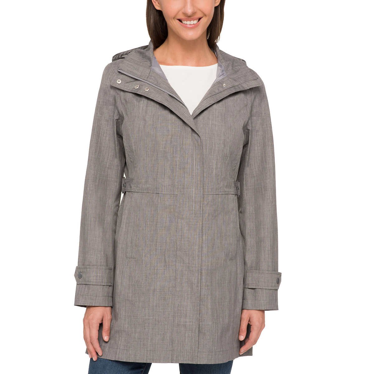 Kirkland Signature Ladies Trench Coat Lt Gray Small