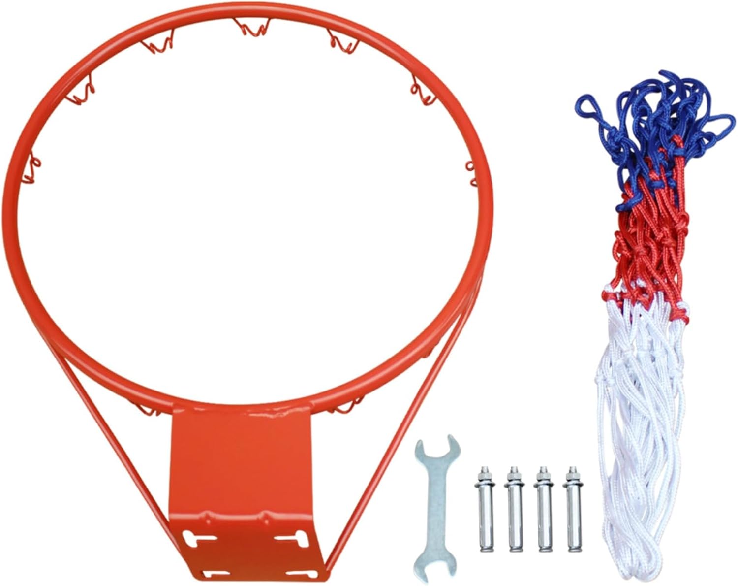 Basketball Double Spring Solid Rim, 18" Steel Basketball Rim for Indoor and Outdoor