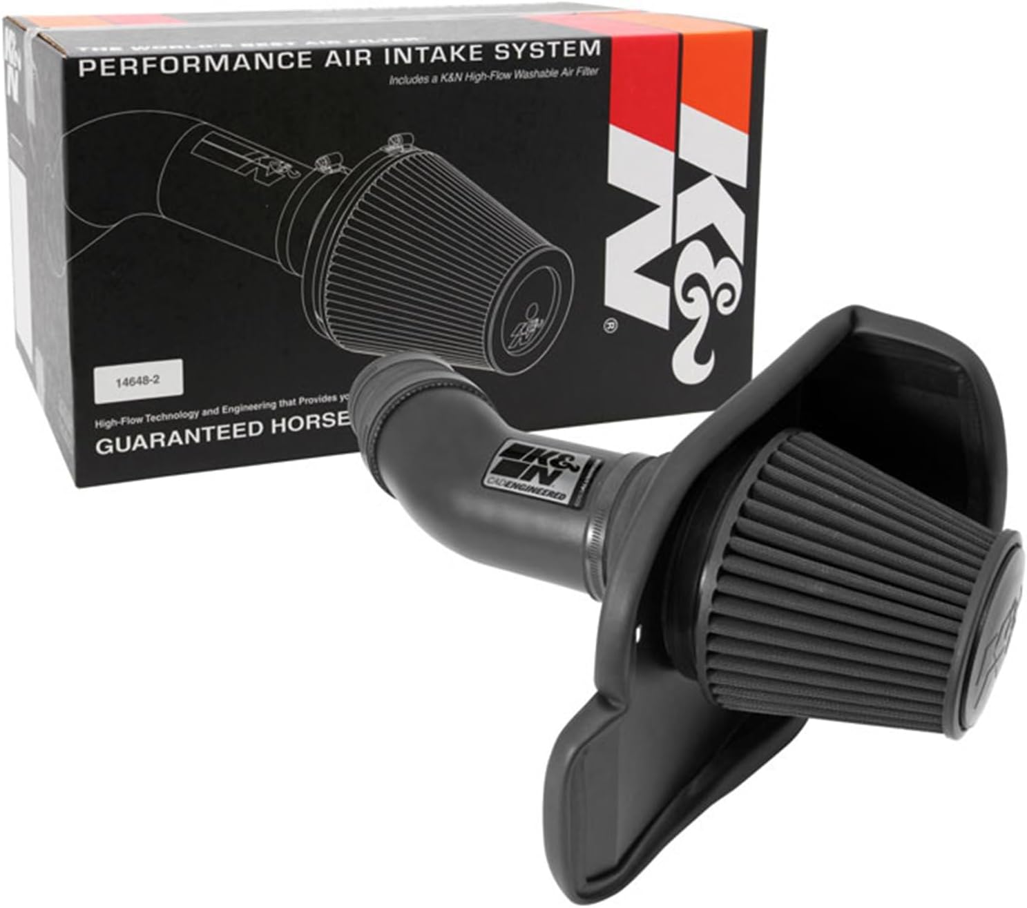 K&N Cold Air Intake System: Dry-Flow Air Filter, Increase Performance & Towing: Compatible with 2011-2023 Chrysler/Dodge: 300, Challenger, Charger, 71-2545