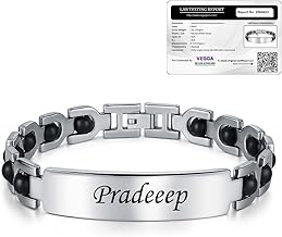 LOUIS MILLER Personalized Karungali Name Bracelet | Lab Tested & Certified | Karungali Name Bracelet For Men