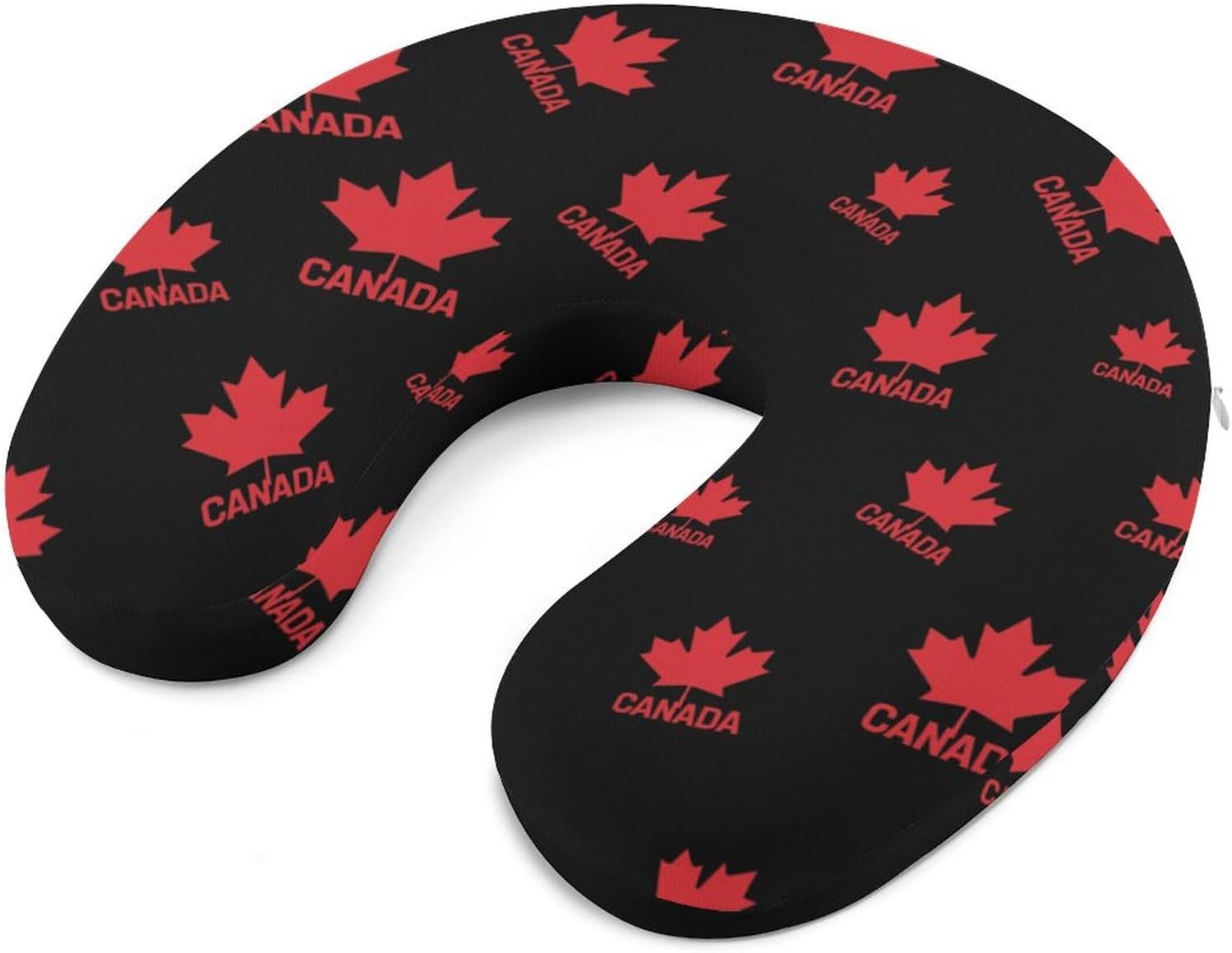 Canada Canadian Maple Leaf Funny Travel Pillow U Shaped Memory Foam Neck Pillows Portable for Flight Car Home Office