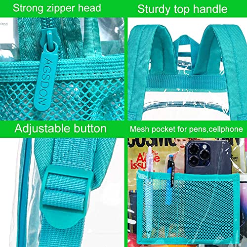 Gxtvo Clear Backpack, Heavy Duty Transparent Bookbag, See Through Backpacks For Women Men - Oil Blue #TOP4