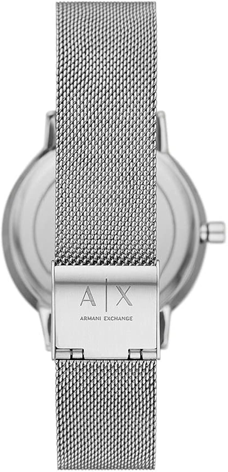 Orologio da donna, movimento a tre lancette, cassa in acciaio inossidabile argentato da 36 mm e bracciale in acciaio inossidabile, AX7130SET Orologio da donna, movimento a tre lancette, cassa in acciaio inossidabile argentato da 36 mm e bracciale in acciaio inossidabile, AX7130SET