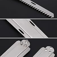 Vista 5 de Cortador de malezas acuáticas para lagos y estanques, maquinilla de afeitar plegable de acero inoxidable para eliminar plantas acuáticas, rastrillo