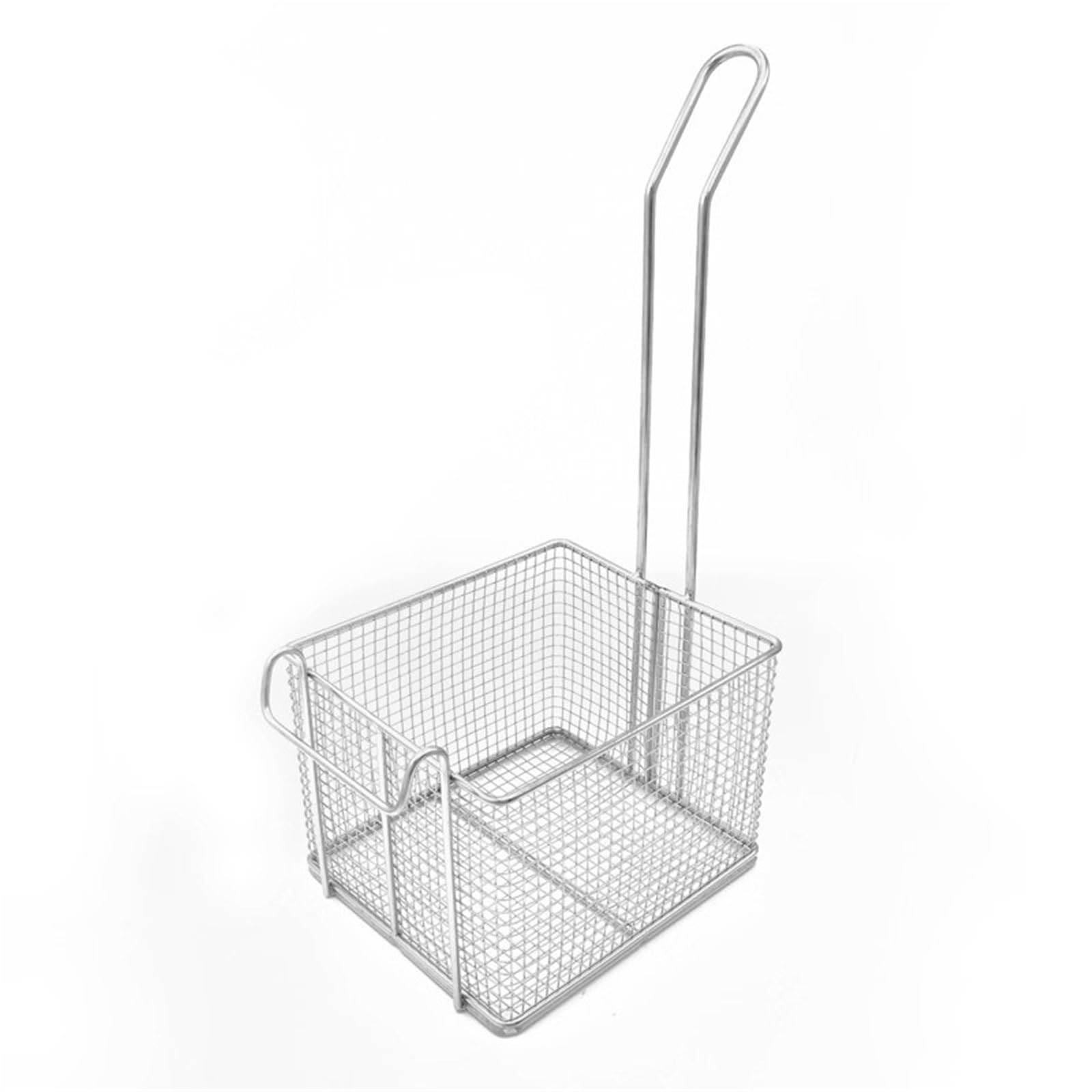 Cesta for freidora, cesta for freír cuadrada, estante for patatas fritas de acero inoxidable, colador for freír