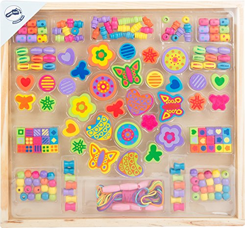 Rangée de perles ensemble de fleurs bois durable Small Foot