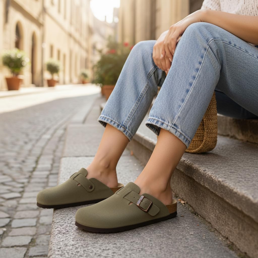 CUSHIONAIRE Hana - Genuine Leather Suede Classic Clog Womens Shoes - Slip On Mule Comfortable Shoes for Women - Image 6