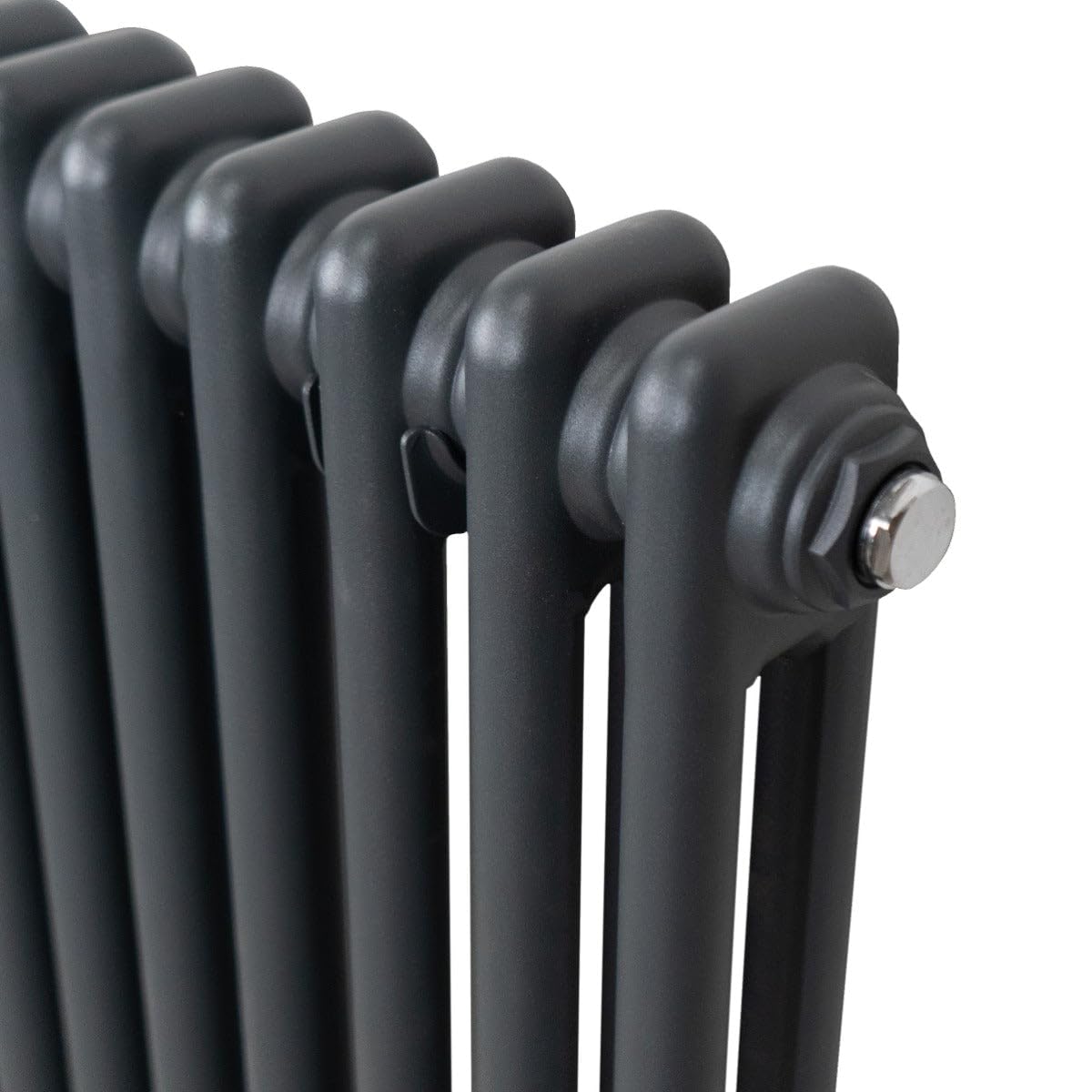 Radiador Tradicional Vertical de 2 columnas 1800mm x 292mm | Gris Antracita | Acero | Montado en pared | Kit de fijación y soportes + Cepillo de limpieza GRATIS | Calefacción estufa calefactor