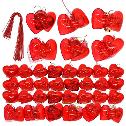 Kissdream 30 PCS Valentine’s Day Kids Gift Set with 30 Red Heart Plastic Boxes and 30 Valentines Gift Cards in 6 Designs for Valentines Gift Exchange Valentines Party Favors(2.48 * 2.55) Kissdream 30 PCS Valentine’s Day Kids Gift Set with 30 Red Heart Plastic Boxes and 30 Valentines Gift Cards in 6 Designs for Valentines Gift Exchange Valentines Party Favors(2.48 * 2.55)