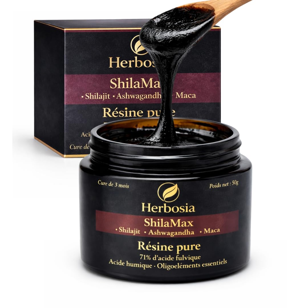 Shilajit maca ashwaganda formule triple action – Résine pure de Shilajit 100% naturelle | Riche en acide fulvique et oligoéléments | Énergie, vitalité & performance
