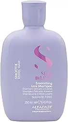 Alfaparf Milano Semi Di Lino Smooth Shampoo – Para cabelos com frizz – Efeito liso e sem frizz - Sem Sulfato – Fórmula Vegana – Controla, hidrata e alisa os cabelos – Qualidade profissional de salão 250ml
