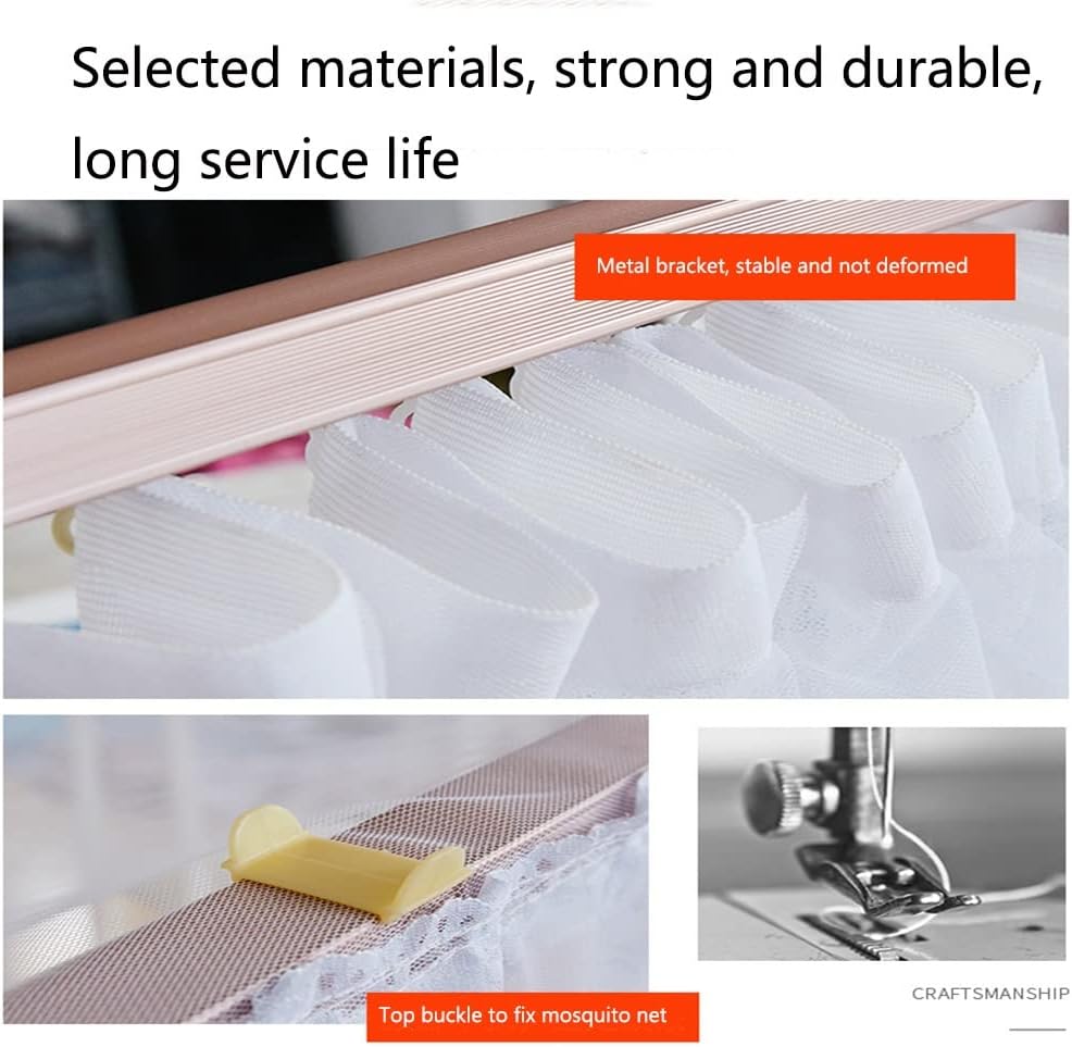 Mosquito Net Double Bed Portable Tent Travel Mosquito Net Free-Standing Use One Compartment to Install Suitable for Bedroom,Pink 1.8m Bed