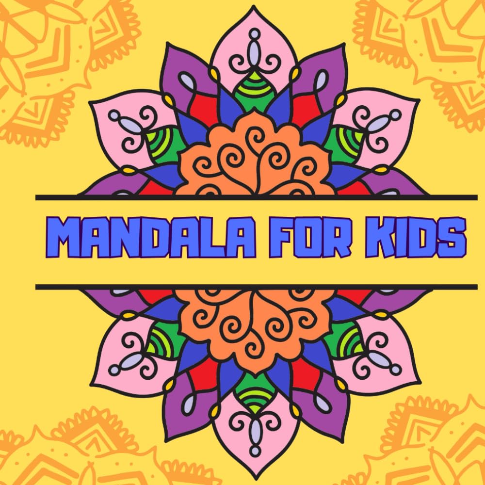MANDALA FOR KIDS: coloring book with simple mandala
