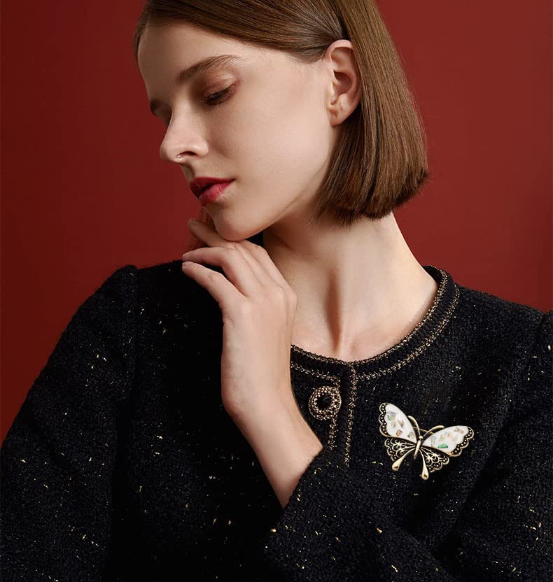 Image of Variety Styles Butterfly Brooch - Multi-Color Rhinestone Crystal Brooch Pin Cute Butterfly Shape Corsages Brooches Decoration Gift for Women
