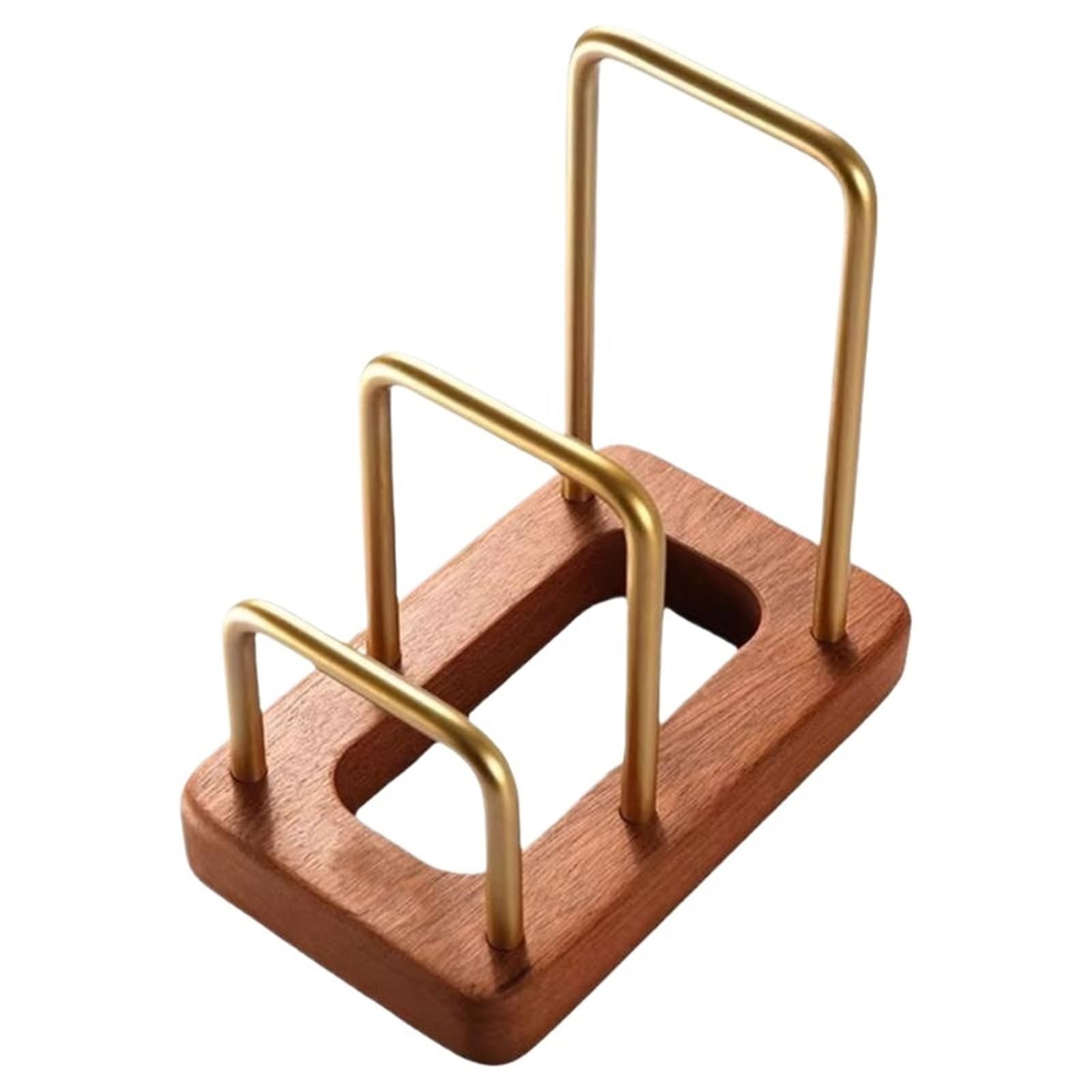 FonHNDG Cutting board holder Wooden Pan Storage Rack For Kitchen Countertop Cutting Boards Holder(Single port)