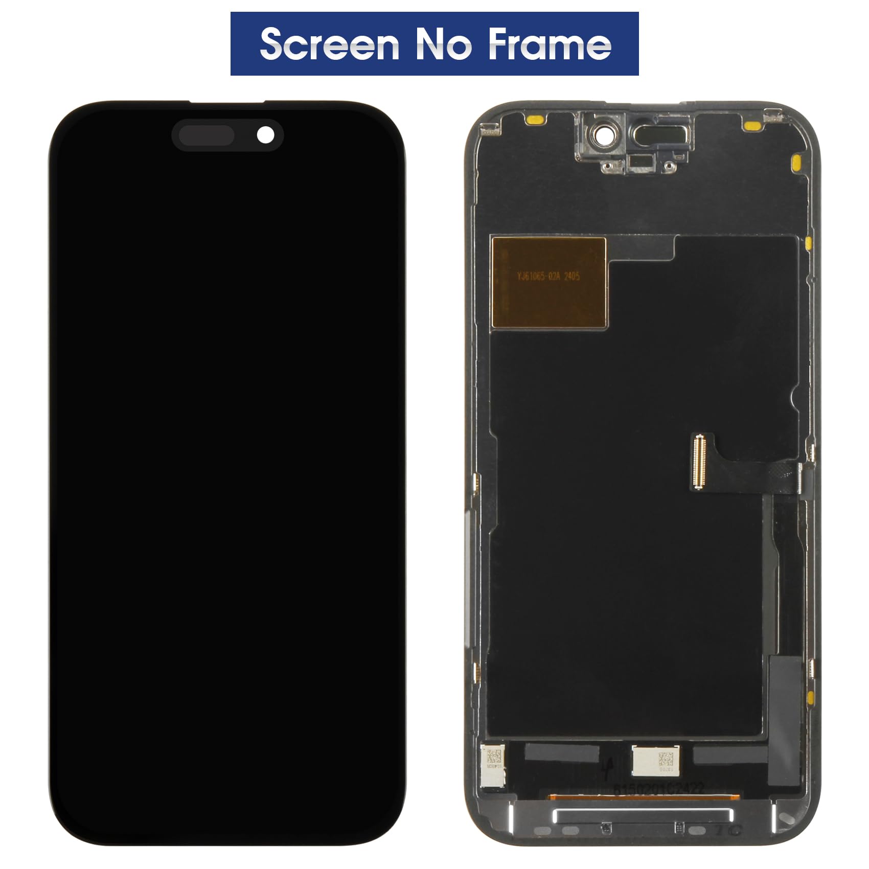 Reparo pour iPhone 15 Pro LCD Display pour iPhone 15 Pro Écran LCD 15 Pro 3D Touch Écran Tactile Numériseur A2848 A3101 A3104 A3102 Verre Full Assemblé avec Kit de Réparation (Noir,6.1")
