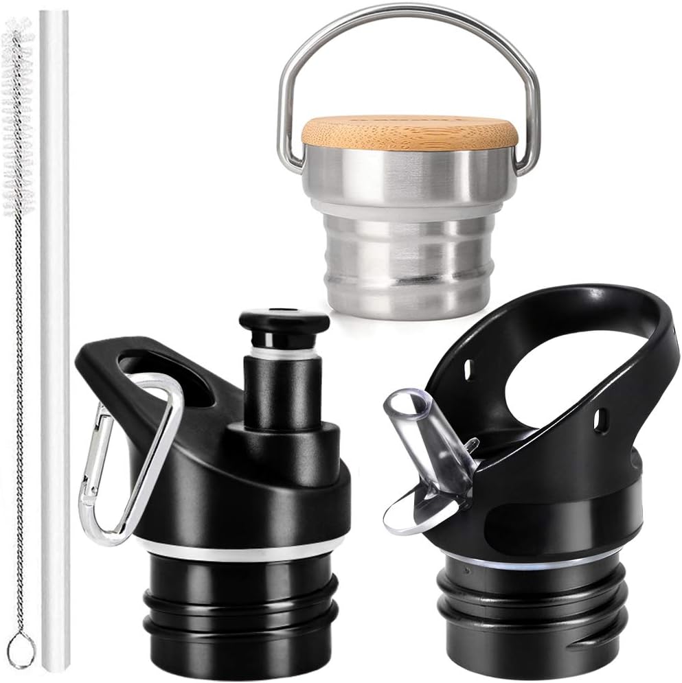 3 Replacement Lids for Hydro Flask Standard Mouth, Simple Modern, Klean Kanteen, Topoko Standard Mouth Bottles. Stylish Sport Cap for Hydroflask, Leak Proof and BPA-Free