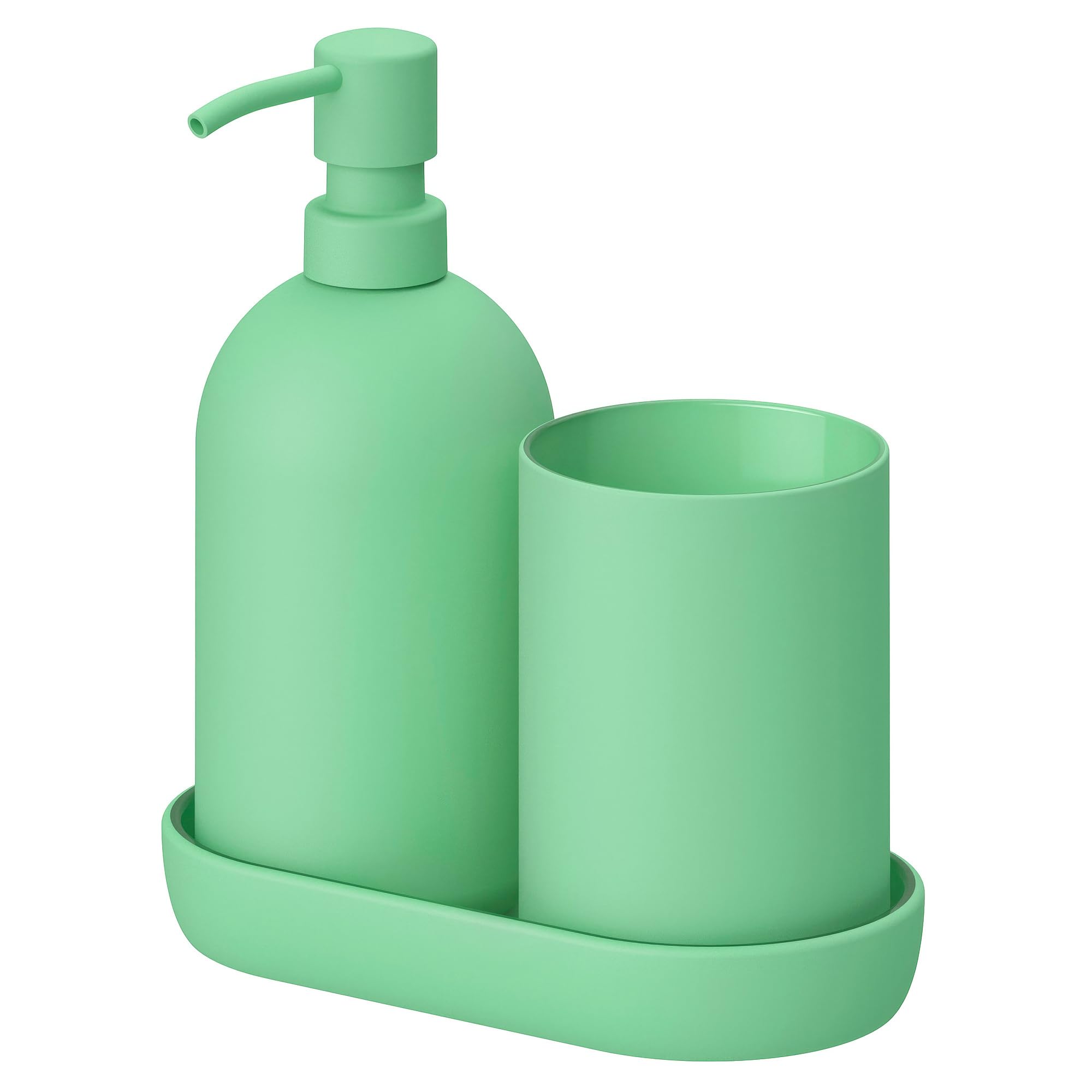 GANSJÖN Ensemble de salle de bain 3 pièces vert clair mat au design épuré scandinave