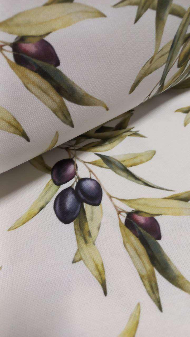 RICAMI FIORENTINI BALDI Mantel de mesa de sarga 100% algodón diseño OLIVE. Fabricado en Toscana (cuadrado 180 x 180 cm, dobladillo recto)