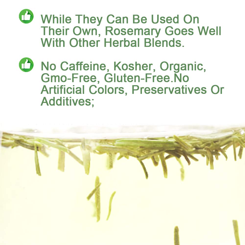 Plant Gift Natural Rosemary Tea, romero té, Loose Leaf, Hoja suelta, condimento de romero, Rosemary deja té de hierbas para mejorar la memoria 80G/2.82oz