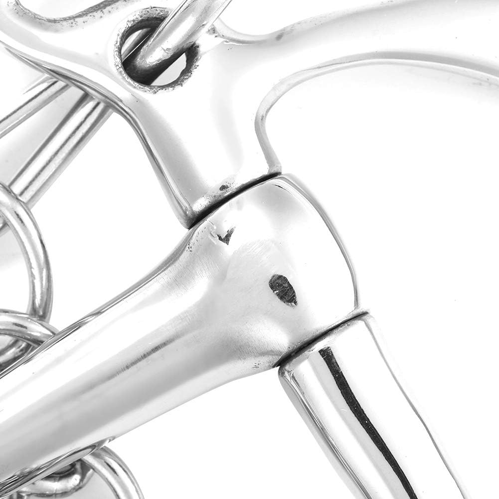 HEEPDD Bit Mouth with Copper Roller Stainless Steel Horse Chewing Mouth Roller Oval Link Copper Mouth Loose Ring Snaffle (125mm) : Sports & Outdoors