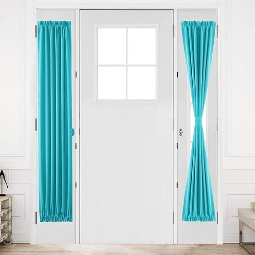 Miniatura 211 de DWCN Cortinas para puerta francesa: cortina térmica con bolsillo para barra para puertas con ventana de cristal, puertas de cocina y patio