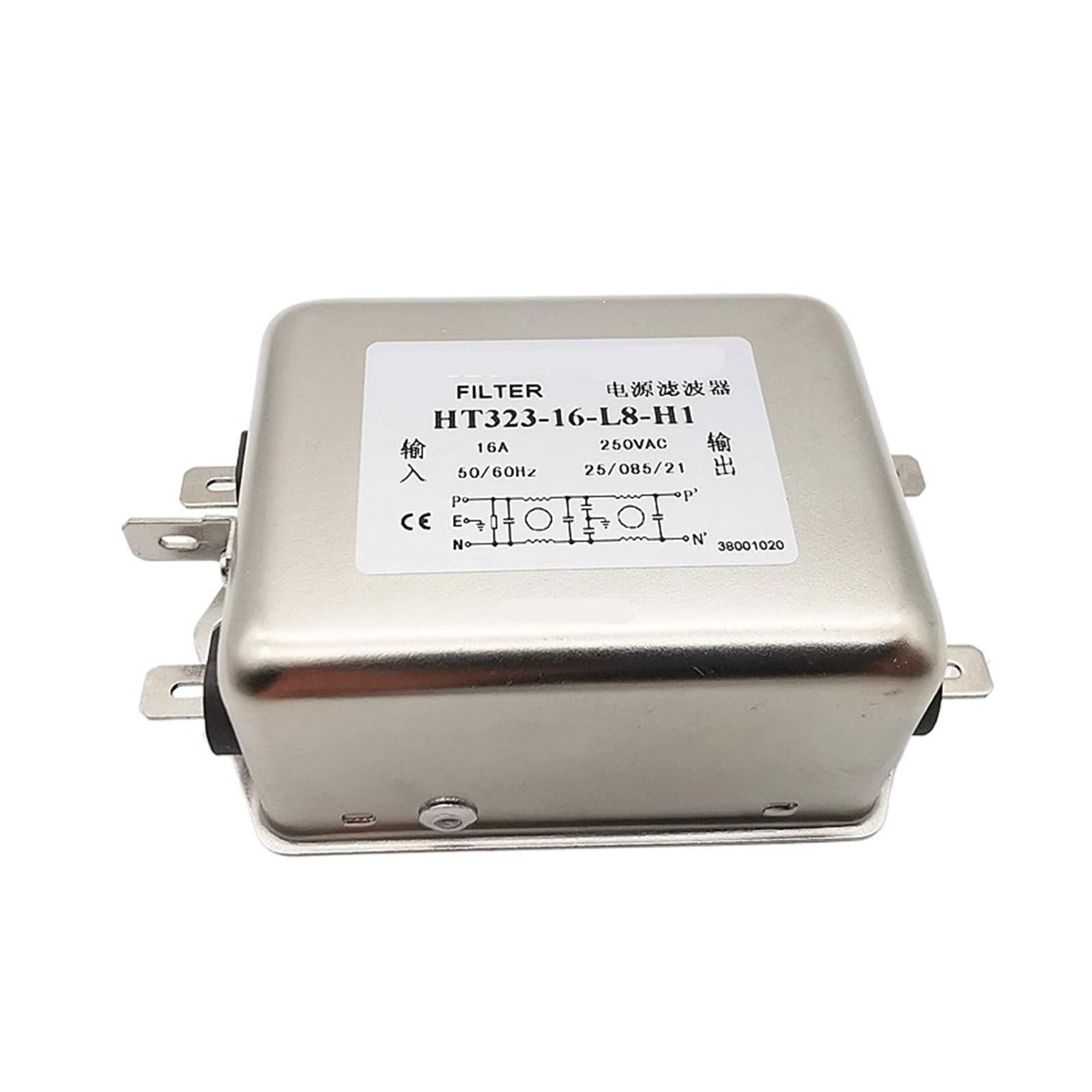 Bipolarer Netzfilter gegen Störungen HT323-20-L8-H1 220V 20A(HT323-16 -L8- H1 16A)