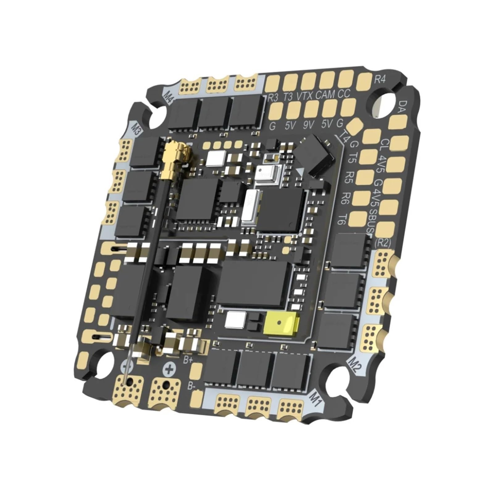 AIO Flight Controller ESC 25.5x25.5mm F405 V2 35A 3-6S | BLHeli_S 4in1, Type-C, 8MB Blackbox, 33.0x33.0x7.0mm, Metall