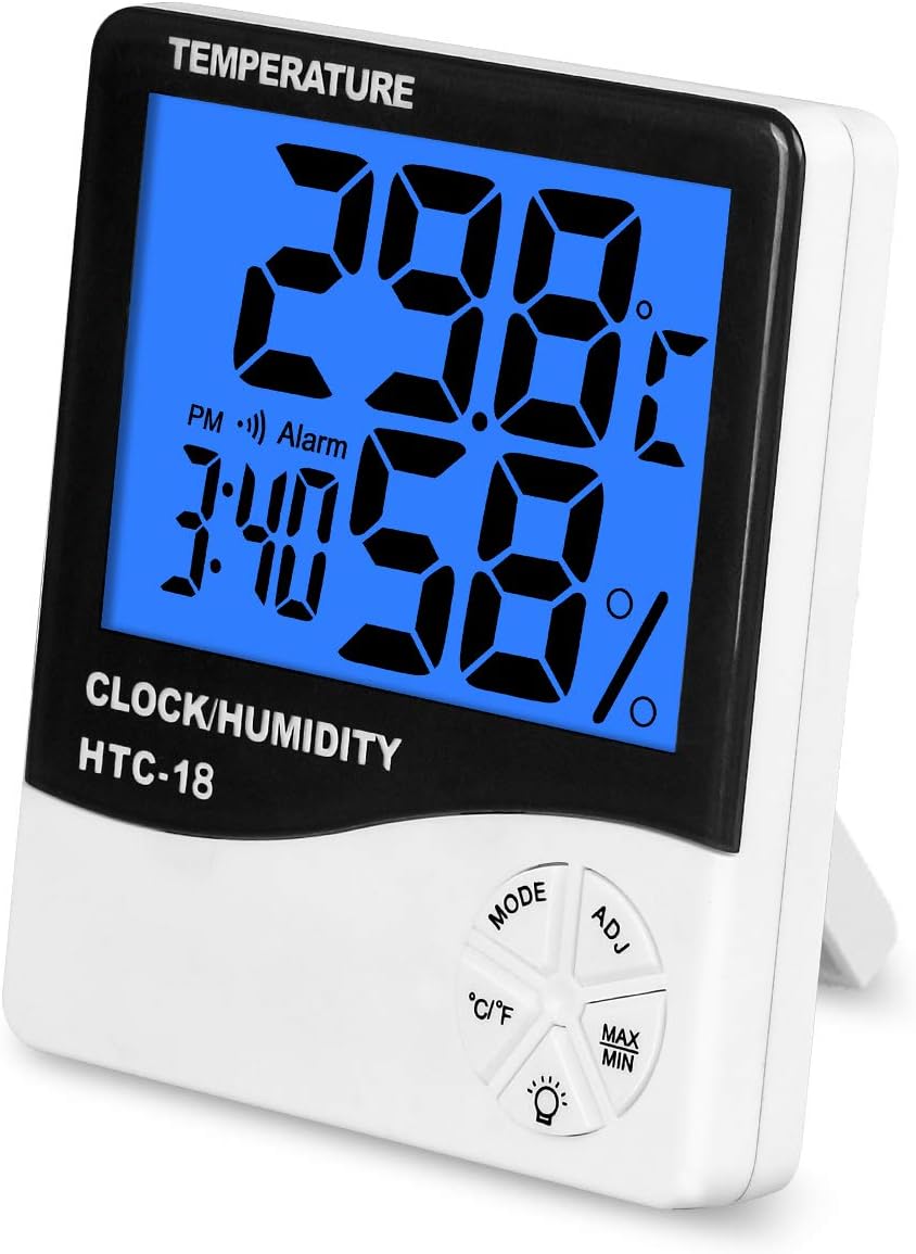 Digital Hygrometer Thermometer, Homga Indoor Digital Thermometer Hygrometer Monitor with Indoor Thermometer, Digital Hygrometer and Humidity Gauge Indicator