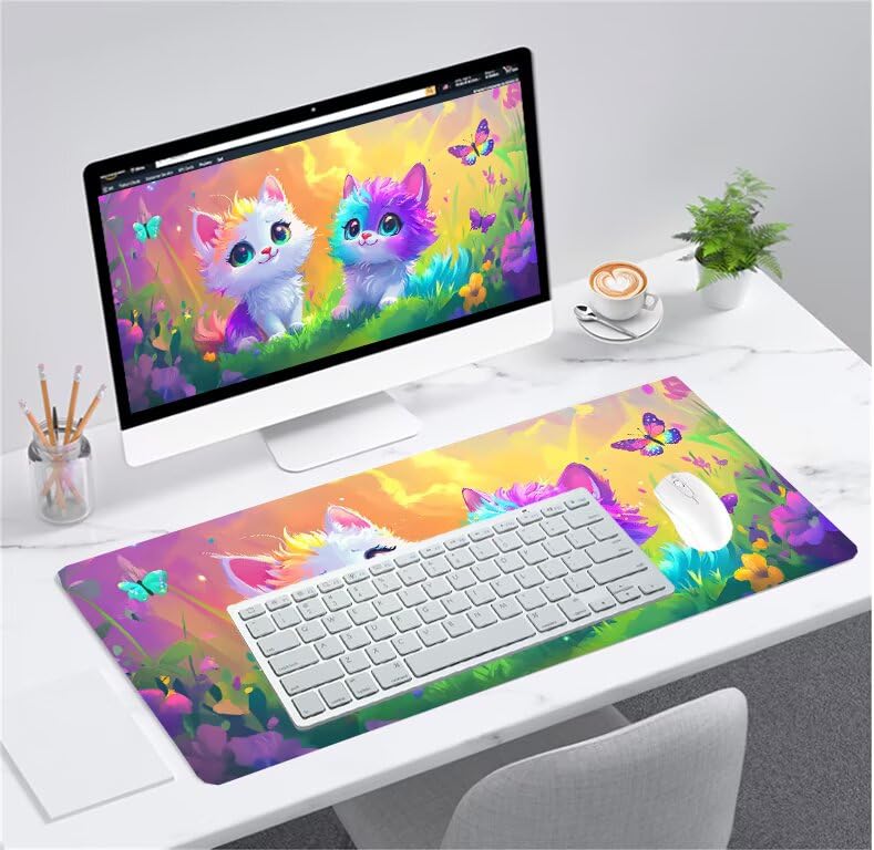 Grand tapis souris coloré XXL idée cadeau originale pour joueur sur PC
