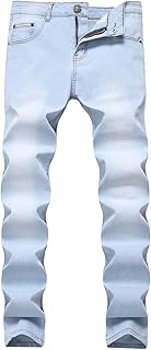 NHNKB Jeans Men's Black Regular Fit Jeans Trousers Men's Modern Jeans Trousers Men's Stretch Men's Jeans Comfort Stretch Denim Straight Leg Relaxed Fit Jeans Jeans Men