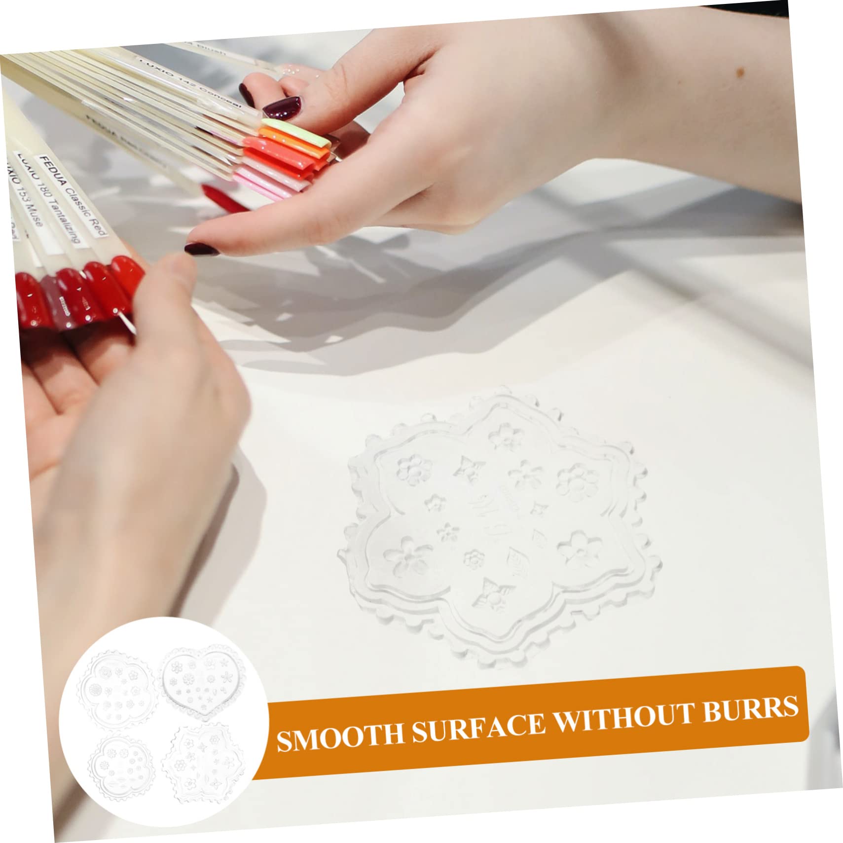Gadpiparty 5 Series Molde Para Tallar Uñas Esculpiendo Clavo Arcilla Molde De Uñas Moldes De Silicona De De Uñas Molde De Silicona De Moda Gel De Sílice 4 Piezas X 5