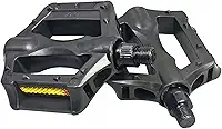 Pedal para Bicicleta Antiderrapante, Rosca Grossa, 9,5 x 12 cm, Preto, Par