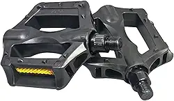 Pedal para Bicicleta Antiderrapante, Rosca Grossa, 9,5 x 12 cm, Preto, Par