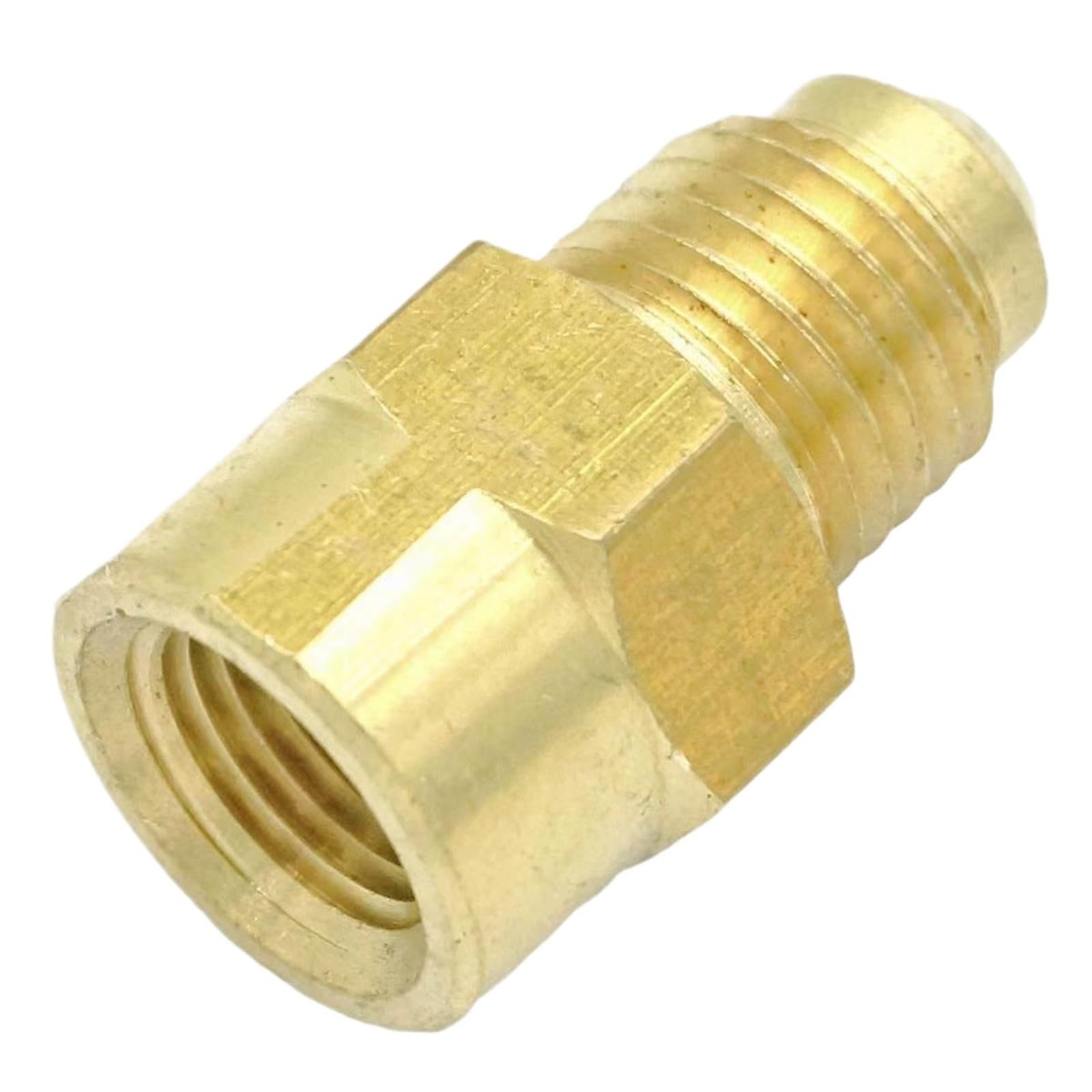 Male 7/16"-20 UNF Fit Tube OD 1/4" - 1/8" NPT Female Brass SAE 45 Degree Pipe Fitting Connectors 1000 PSI