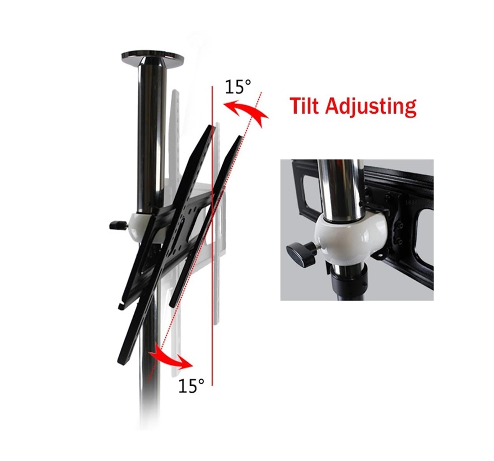 Soporte de TV Ajustable de Acero Inoxidable BG11-M para televisores LCD de 23 a 55 Pulgadas, Soporte de Montaje en Pared, Altura Ajustable de 26 a 32 Pulgadas para una fácil instalación y colocación