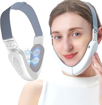 Double Chin Reducer Machine, V Line Face Lift Massager, Portable Shaping Facial Massager with Blue Light Improve Facial Contour and Skin