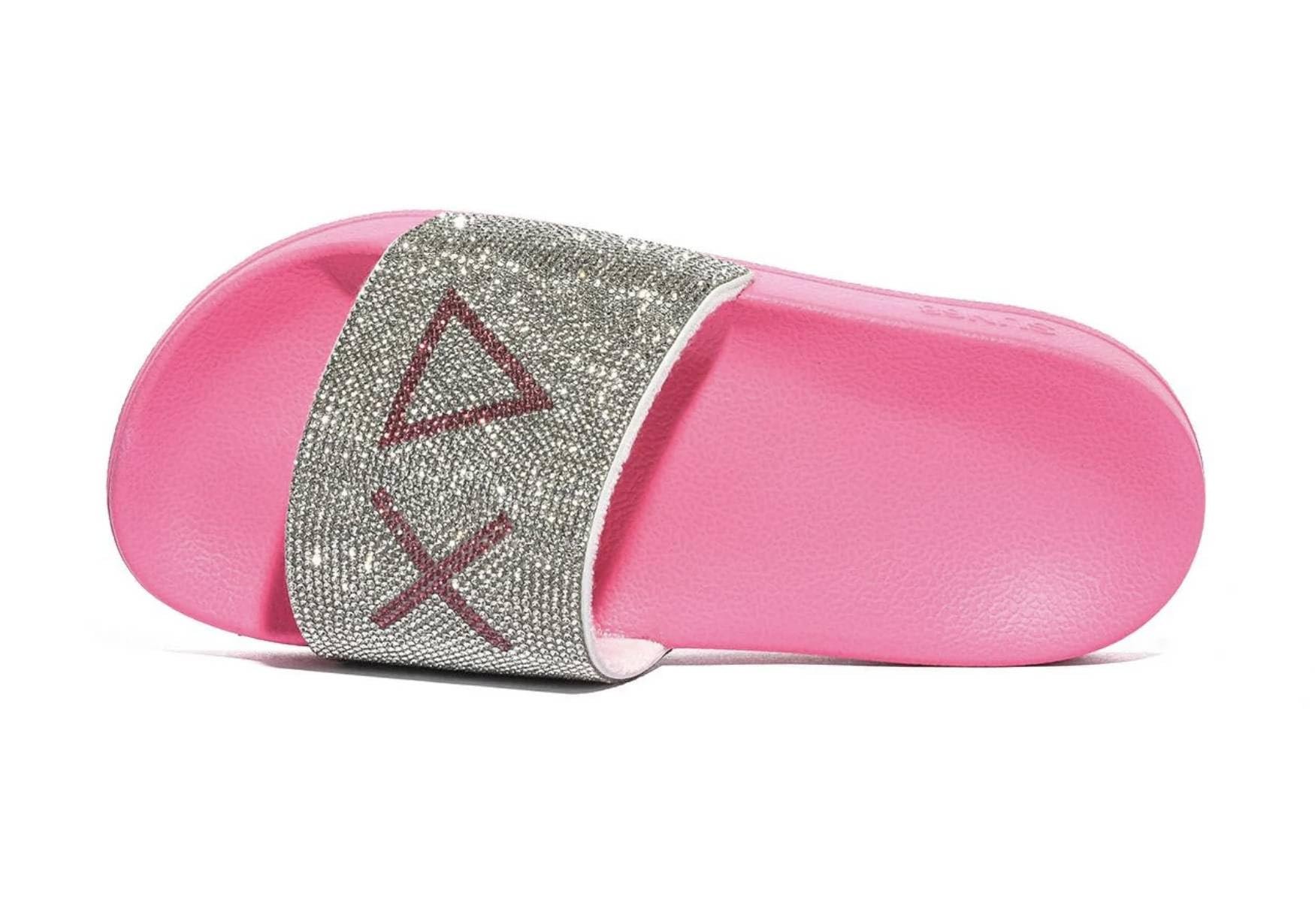 SUN68 Slippers strass beach donna 62 fuxia fluo DS26SU27 X36211