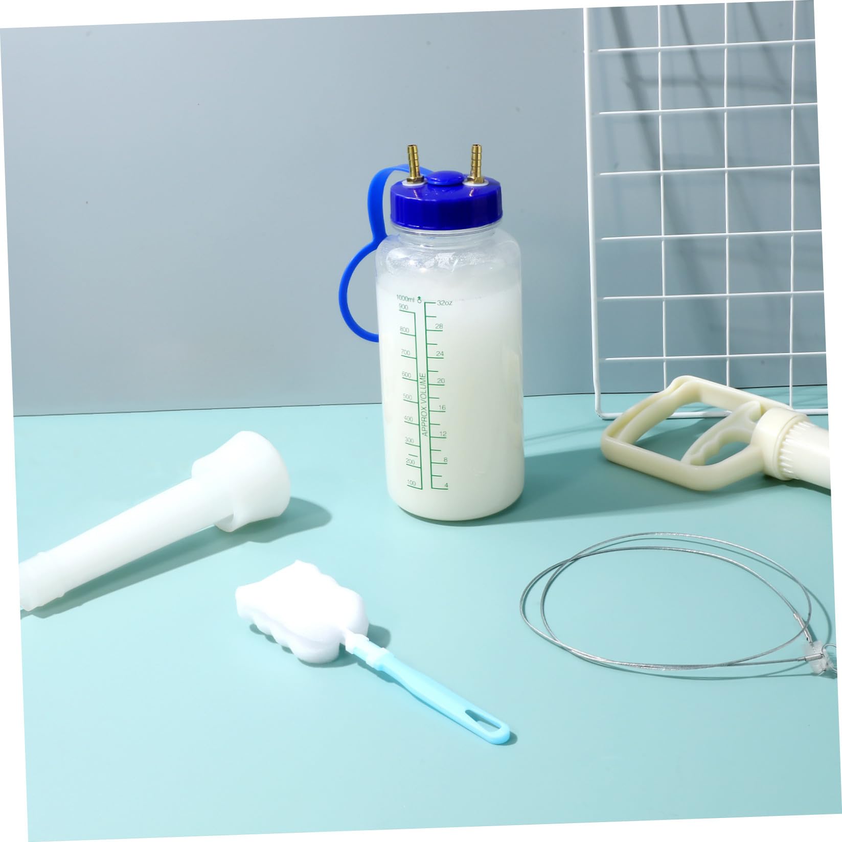 Macchina la Mungitura Manuale di Pecore e Mucche, Accessorio per Mucca Portatile in Plastica Resistente, Forniture Agricole Compatte per Allevamenti da Latte e Fattorie