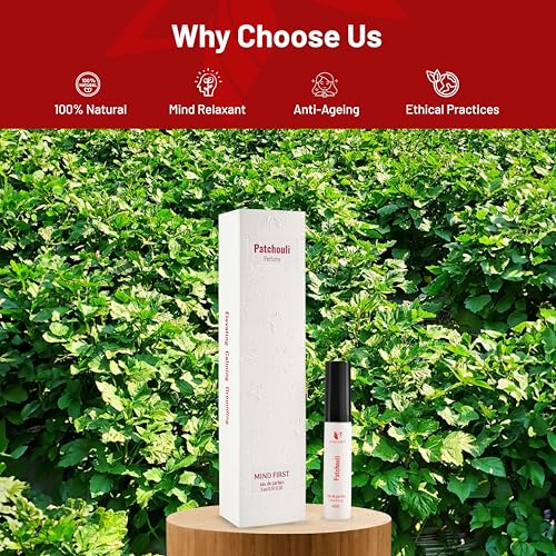 Image of Mind First Sensual Patchouli Perfume 5ml made with Essential Oils | Natural Perfum without chemical I Travel Size Unisex Premium Luxury Eau De Parfum | Stress relief & Alertness Booster Fragrance | A Sensory Treat Long-Lasting Perfume for Man & Women I Best Gifts for Woman , Man , Girls