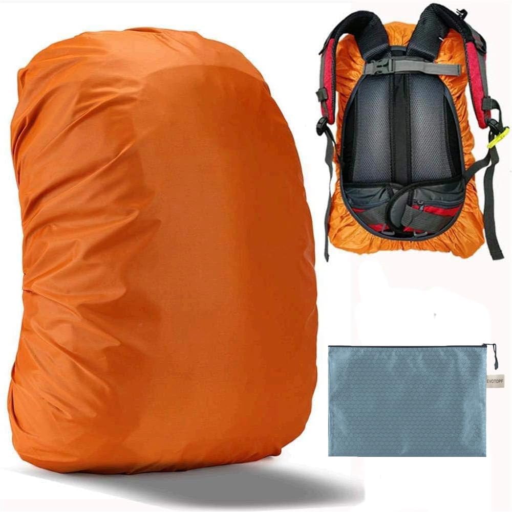 Waterproof Backpack Rain Cover with Adjustable Anti Slip Buckle Strap & Sliver Coating Reinforced Inner Layer for Camping, Hiking, Traveling, Hunting, Biking and More(15-80L)