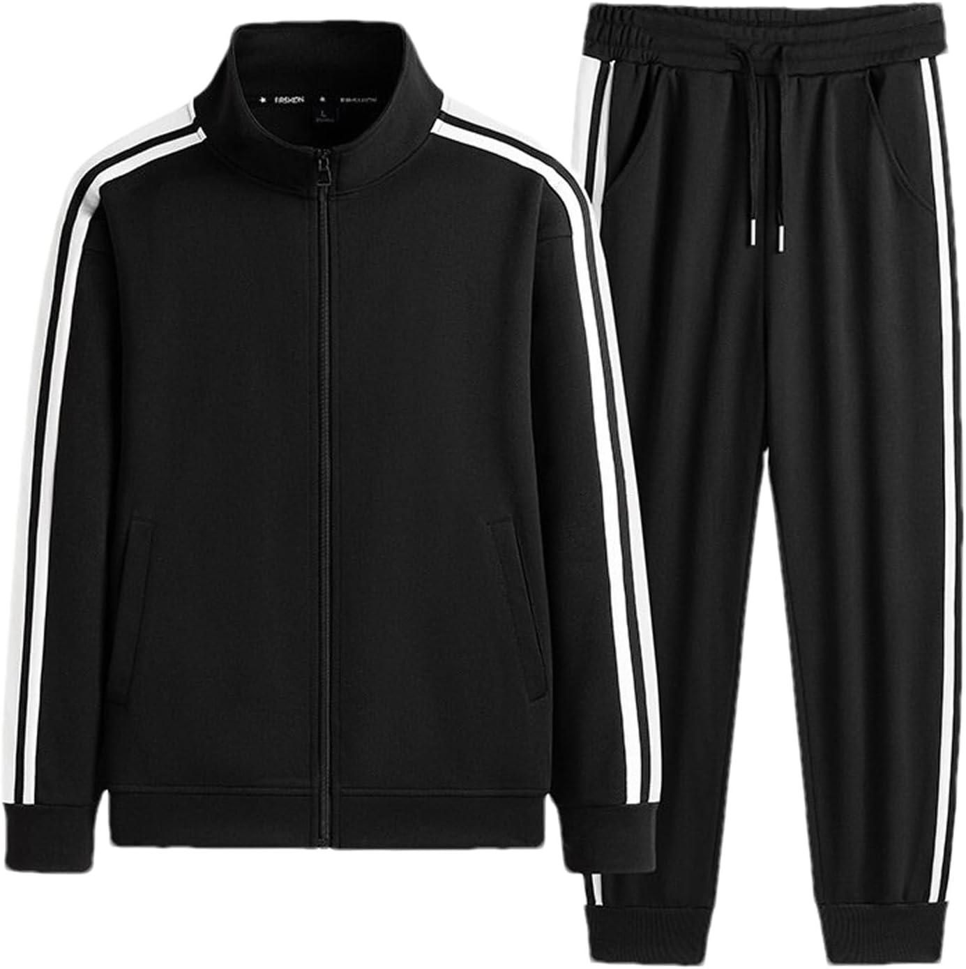 Aoleaky Men 2 Piece Tracksuits Sweatshirts Sweatpants Sports Fitness