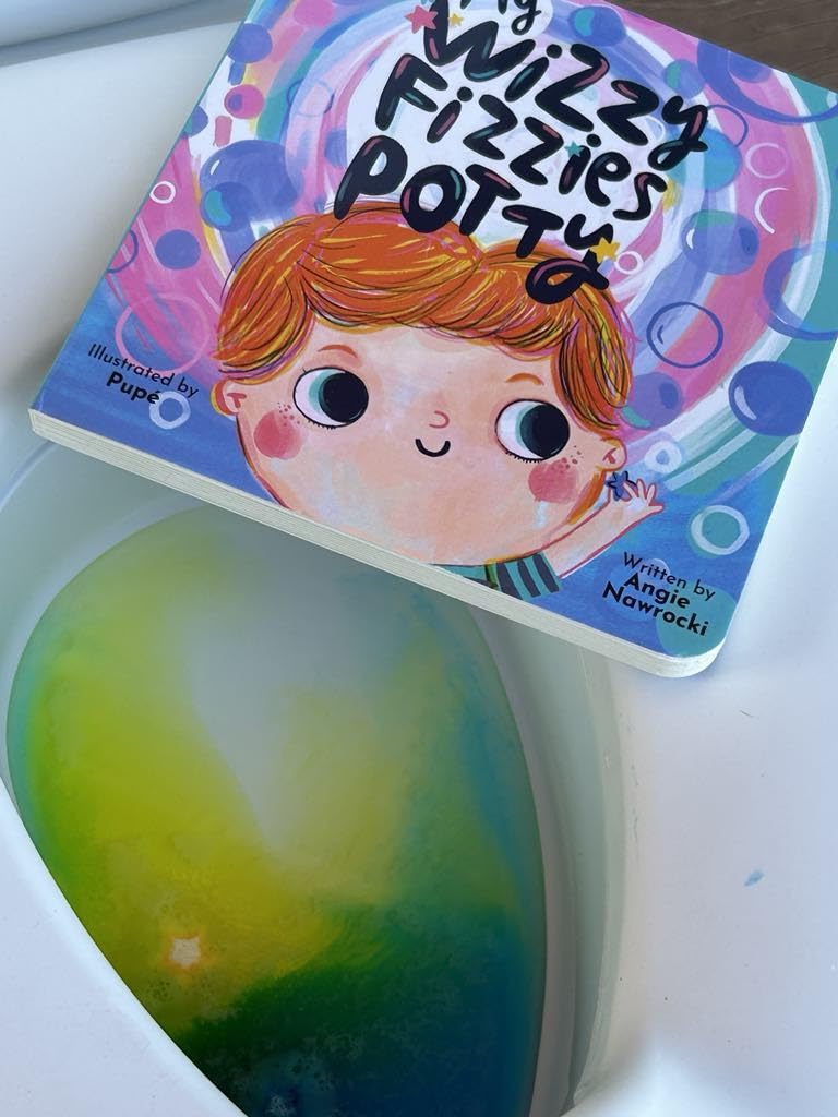 Potty Training Rewards Kit, Toilet Fizzies & Book, Non-Food, STEM-Based Method, Imagination Play, 60 Colorful Fizzies, Non-Toxic, Girls & Boys, Fun Things for Kids & Parents