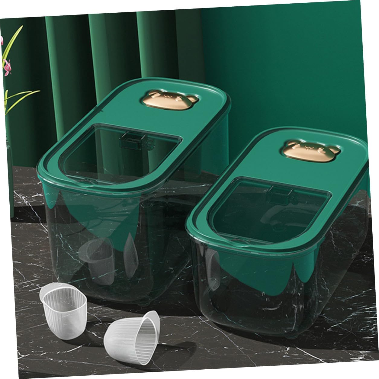 VICASKY Sealing Rice Bucket 10lb Grain Storage Case Thickened Plastic Airtight Rice Container for Home Kitchen Pantry Food Storage