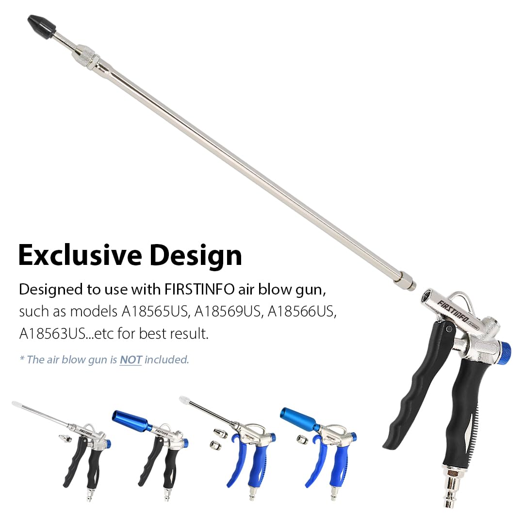 FIRSTINFO A18527A Length Extendable Adjustable Air Flow Nozzle Length: 415-750 mm for FIRSTINFO 2-Way Air Duster Blow Gun