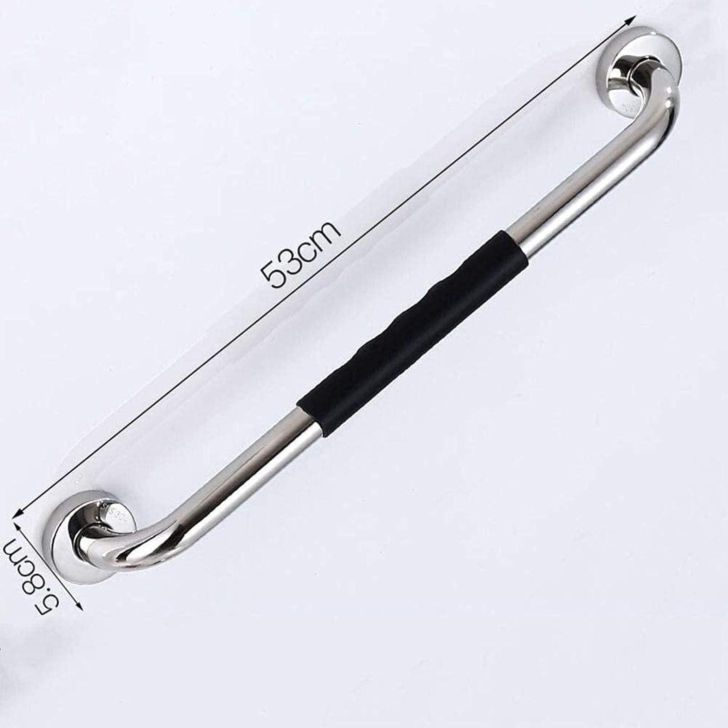 Bathtub Grab Bars,Toilet Grab Bars Safe Handrail Bathroom Grab Rail Toilet Towel Holder Bathtub Anti Slip Grip Assistive Handle Armrest/53Cm