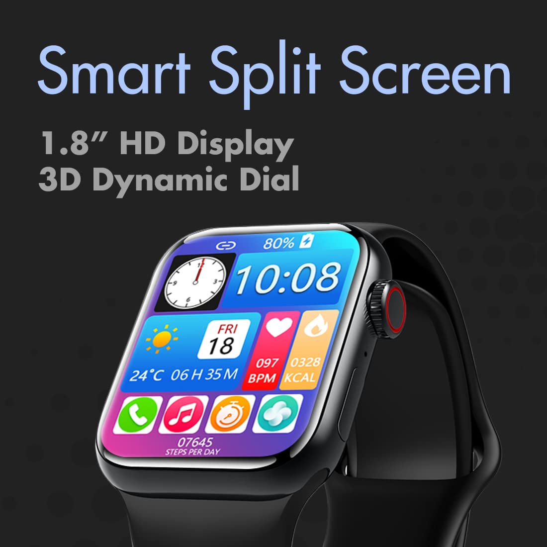 IKALL W3 Smart Watch 1.72 Inch HD Display, BT Calling, SPO2 (Blood Oxygen Monitoring), Heart Rate Monitor, IP67 Waterproof and Multi Sports Modes (Black) IKALL W3 Smart Watch 1.72 Inch HD Display, BT Calling, SPO2 (Blood Oxygen Monitoring), Heart Rate Monitor, IP67 Waterproof and Multi Sports Modes (Black)