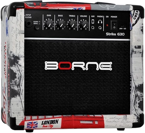 Amplificador Cubo Para Guitarra Borne Strike G30 London 15W Bivolt Automático